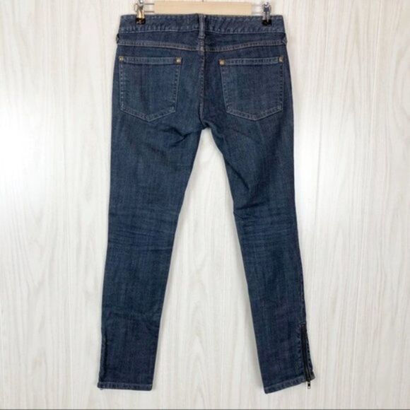 Free People | Dark Wash Skinny Jeans Ankle Zipper Detail Size 28 - Picture 2 of 6